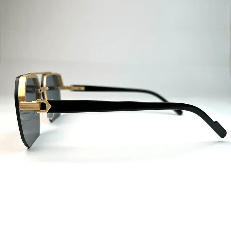 Men Geometric Rimless Sunglasses